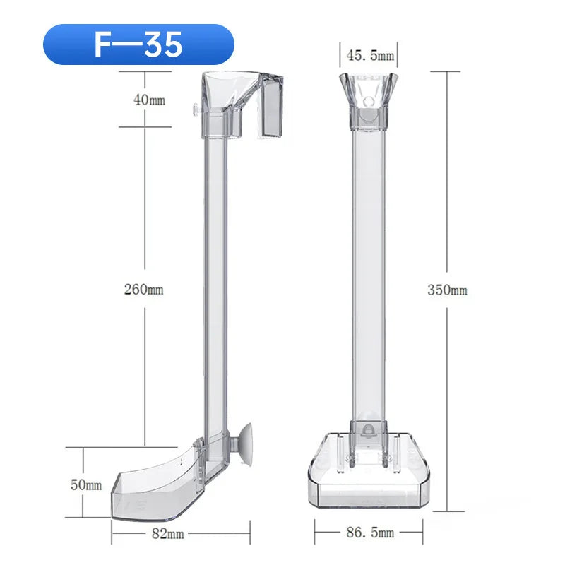 Aquarium Acrylic Feeding tube Anti-stuck fish design Transparent fish feeder Suitable for a variety of fish tanks
