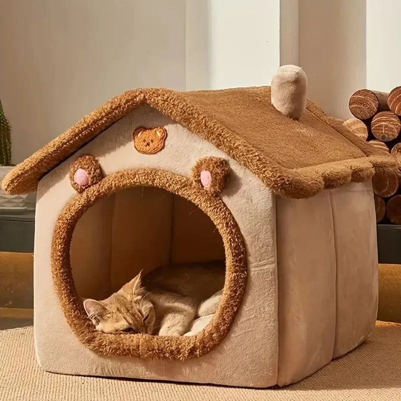 2025Cat house in winter enclosed sense of security can be detached and washed cat house cat house cat bed pet dog kennel winter