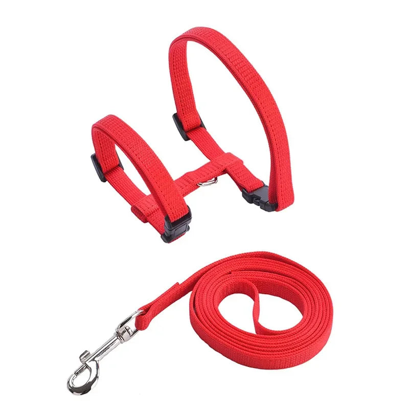 Cat Harness with Leash and Collar Set Escape Proof Adjustable H Shped Cats Harnesses Lightweight for Puppy Kitty Outdoor Walking
