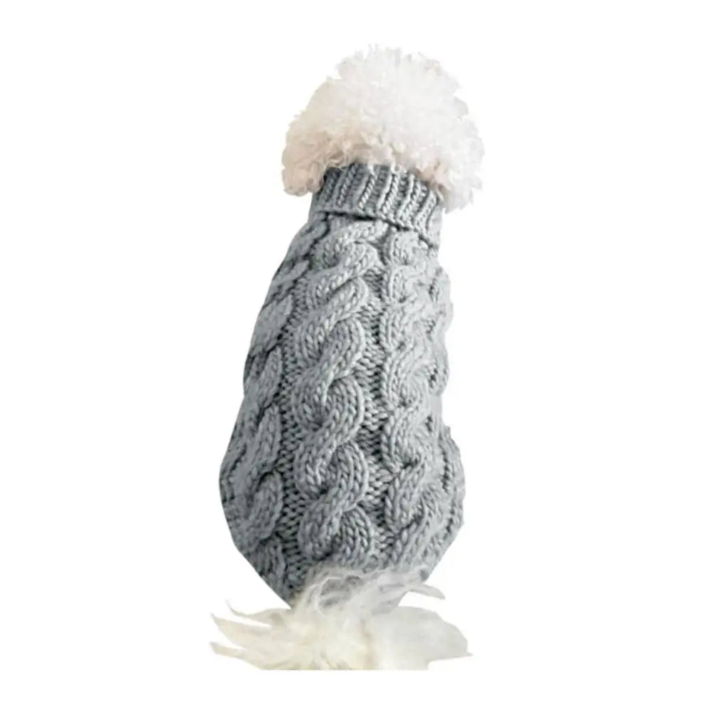 New Pet Small Pet Dog Clothes Sweater Fashion Autumn Winter Solid Fried Dough Twists Knitting Warm Comfort Clothing Wholesale