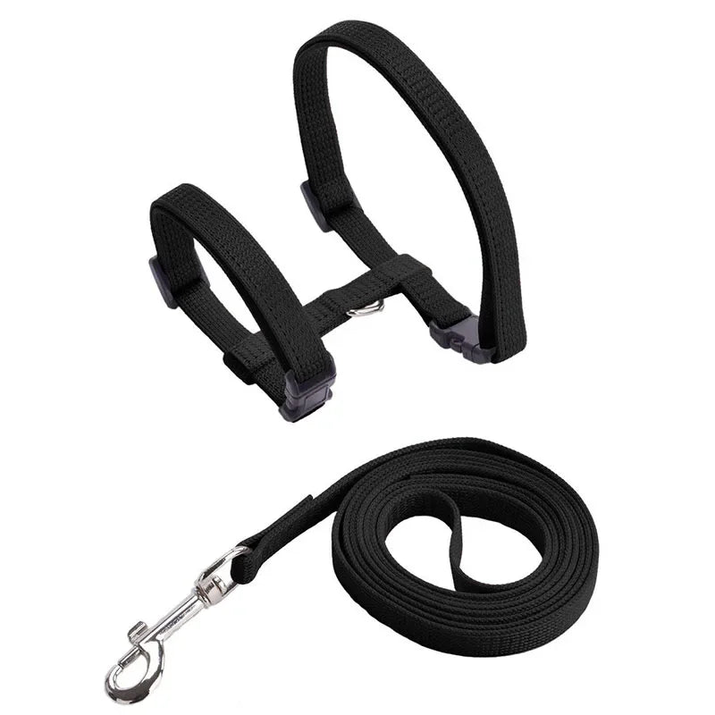 Cat Harness with Leash and Collar Set Escape Proof Adjustable H Shped Cats Harnesses Lightweight for Puppy Kitty Outdoor Walking