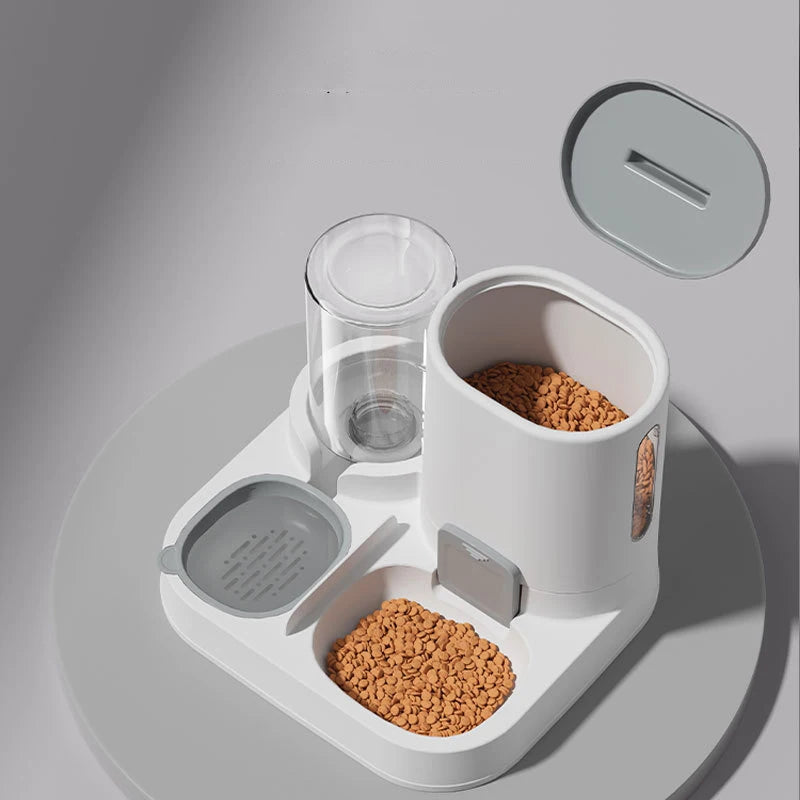 Cat feeding water feeder dog bowl cat bowl smooth food and water supply two-in-one water dispenser cat bowl pet supplies