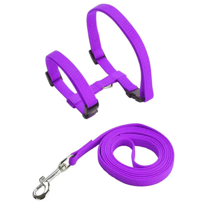 Cat Harness with Leash and Collar Set Escape Proof Adjustable H Shped Cats Harnesses Lightweight for Puppy Kitty Outdoor Walking