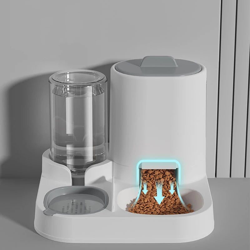 Cat feeding water feeder dog bowl cat bowl smooth food and water supply two-in-one water dispenser cat bowl pet supplies