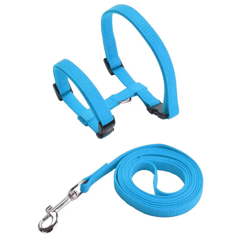 Cat Harness with Leash and Collar Set Escape Proof Adjustable H Shped Cats Harnesses Lightweight for Puppy Kitty Outdoor Walking