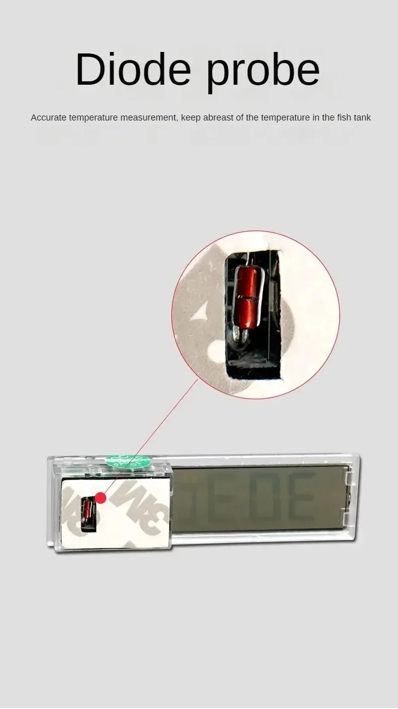 1PCs Electronic LCD Digital Fish Tank Temperature Aquarium Thermometer  Measurement Fish Tank Temp Meter Aquarium Accessories
