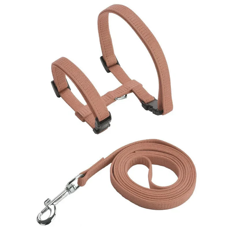 Cat Harness with Leash and Collar Set Escape Proof Adjustable H Shped Cats Harnesses Lightweight for Puppy Kitty Outdoor Walking